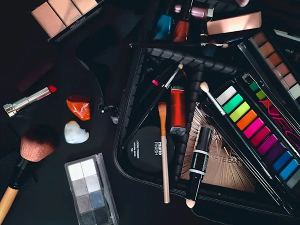 Cosmetics and makeup brushes