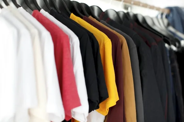 Folded clothing stacks