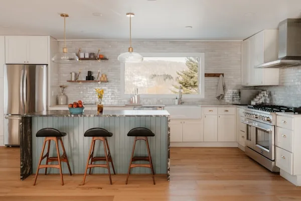 Kitchen island with appliances