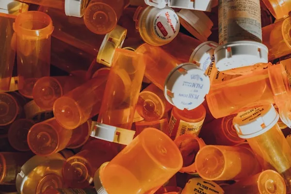 Orange prescription bottles