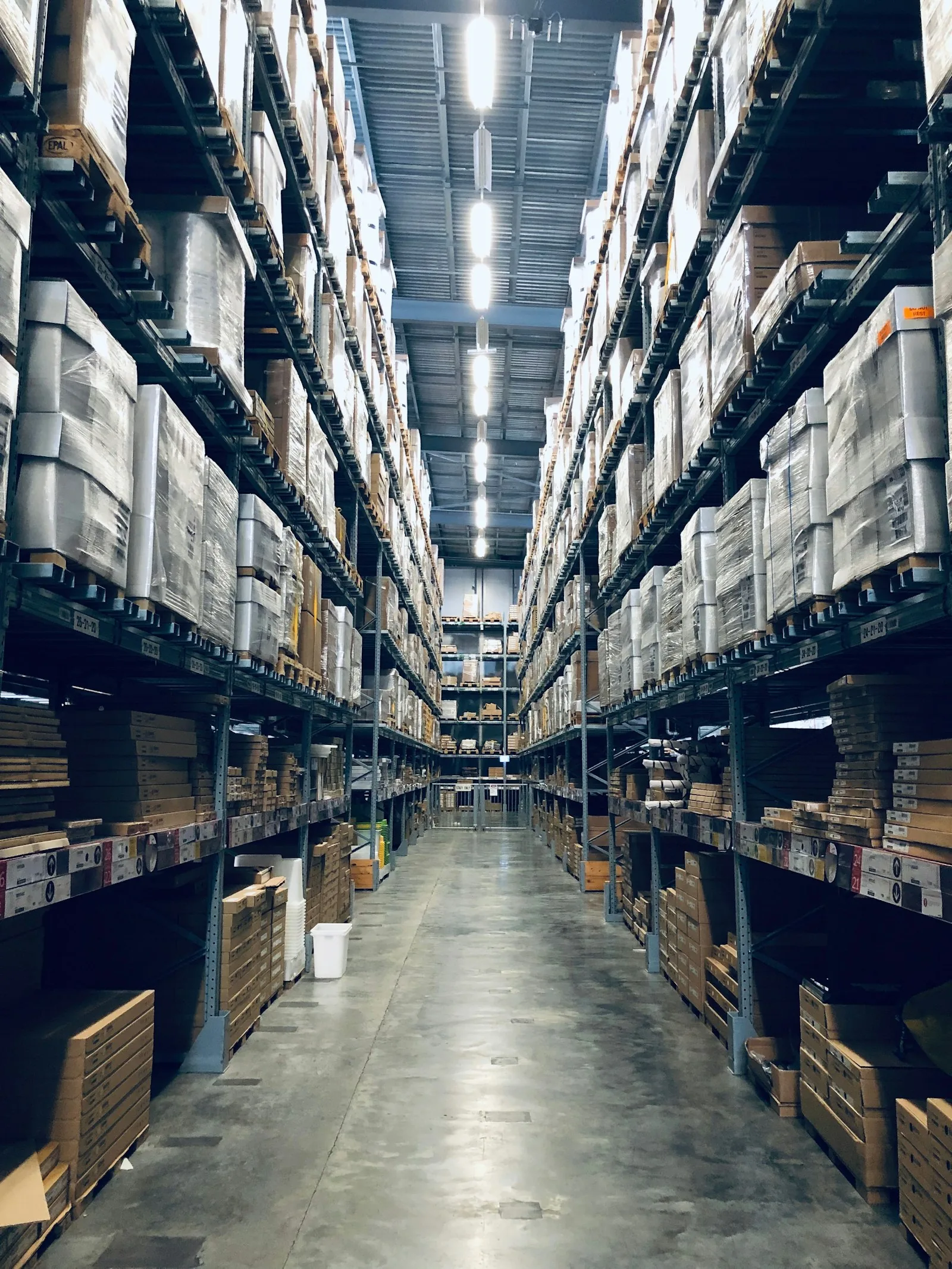 Warehouse filled with wholesale products