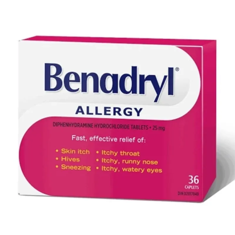 Benadryl allergy relief packaging