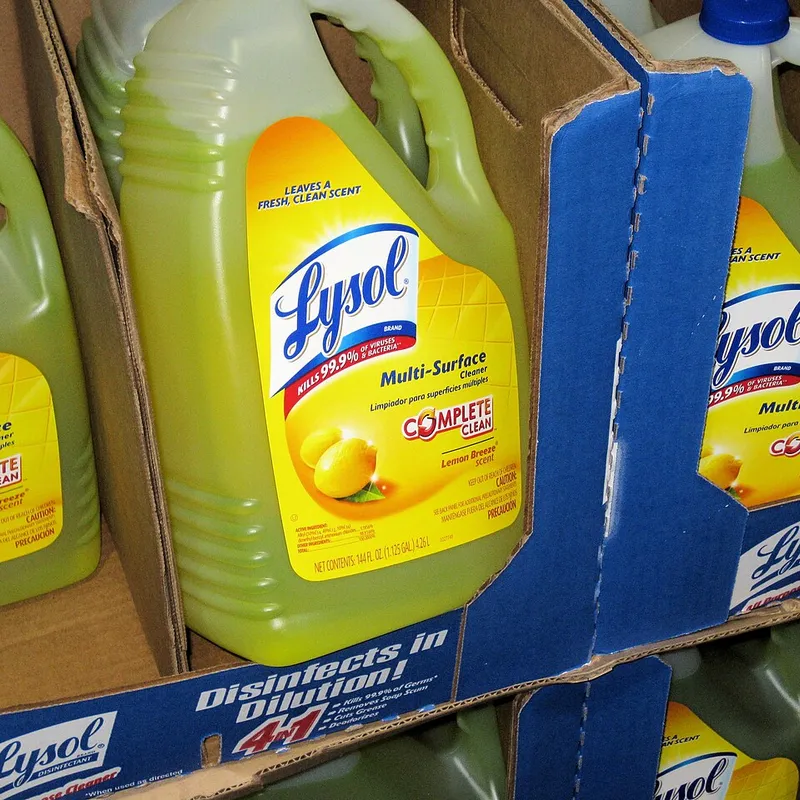 Lysol products on shelf